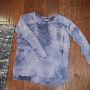 Womens AE sweater purple dip dyed